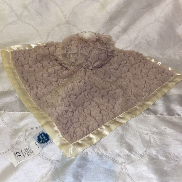 Mary Meyer Baby Lush Puppy Lovey Cream Satin Trim Security Blanket Plush - Picture 3 of 7